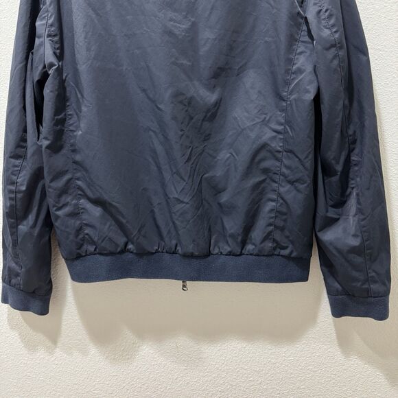 John Varvatos Jacket Bomber Navy Full Zip Snap Pockets Designer Lined Men Large - Picture 8 of 9